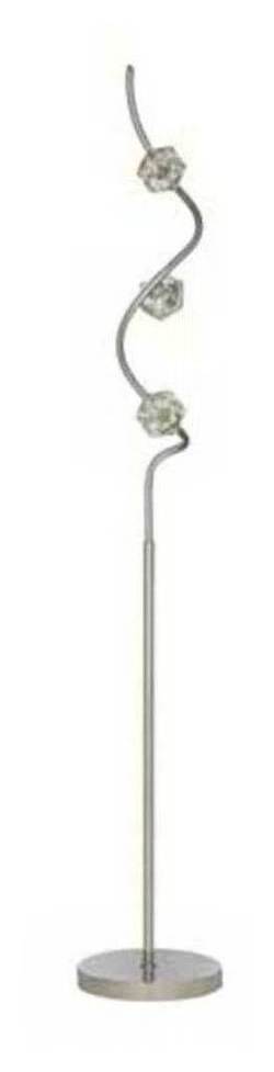 Heart of House Spiros Spiral 3 Light Floor Lamp - Chrome